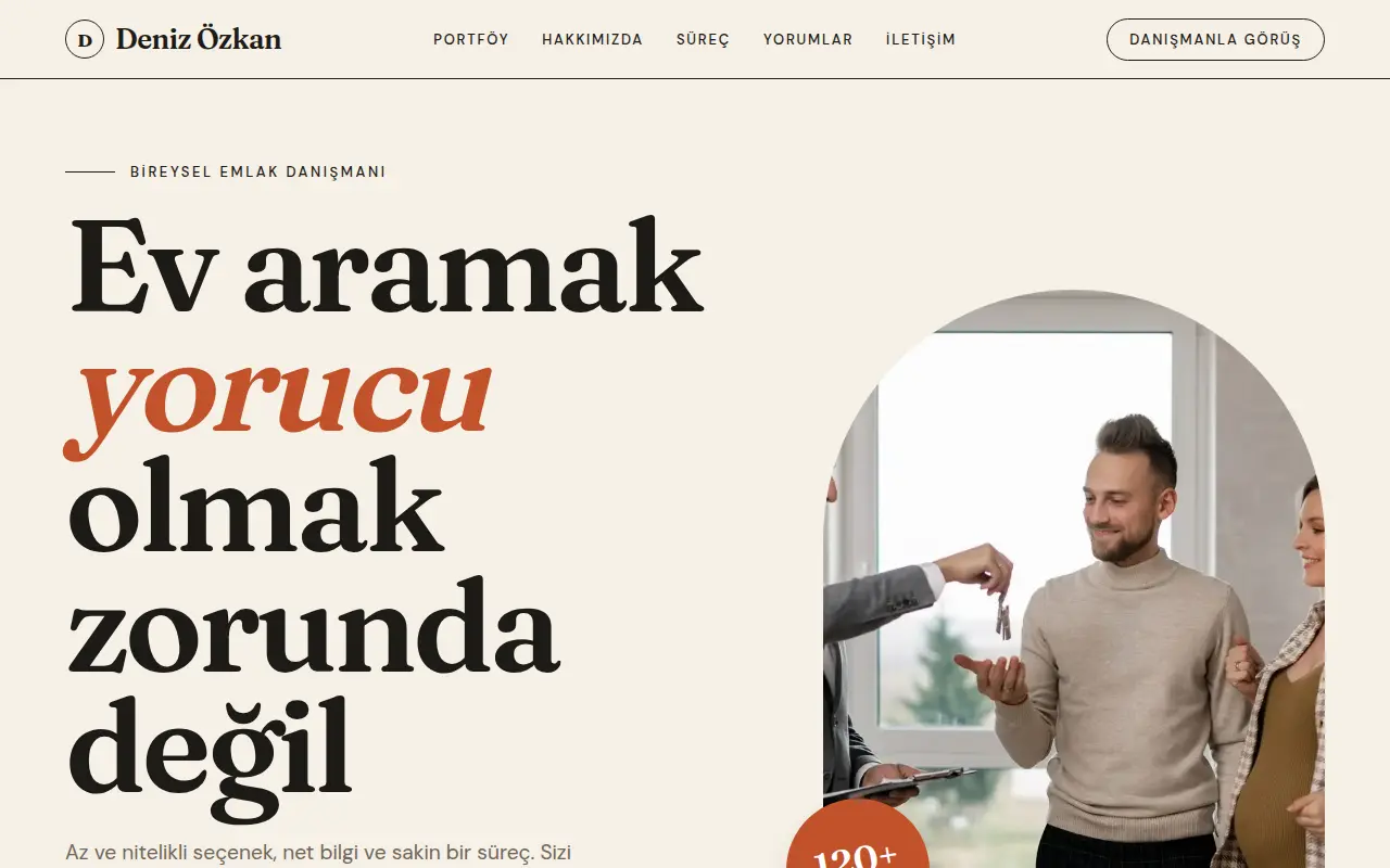 Emlak Ofisi Web Sitesi — Deniz Özkan Emlak Danışmanı